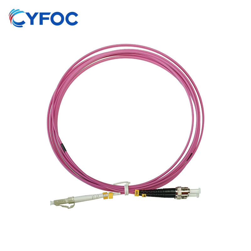 OM4 LC-ST UPC双工LSZH 2.0mm光纤跳线, 3m